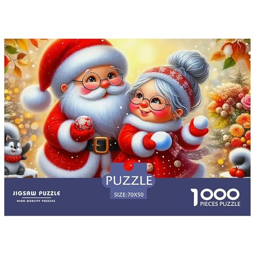 Weihnachtsmann-Puzzle mit 1000 Teilen, für Erwachsene, Brainteasing-Spiele, schöne Dekoration, 70 x 50 cm, 1000 Stück Weihnachtsmann-Puzzle mit 1000 Teilen, für Erwachsene, Brainteasing-Spiele, schöne Dekoration, 70 x 50 cm, 1000 Stück von VFQWPYAJN