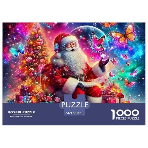Weihnachtsmann-Puzzle mit 1000 Teilen, für Erwachsene, Brainteasing-Spiele, schöne Dekoration, 70 x 50 cm, 1000 Stück Weihnachtsmann-Puzzle mit 1000 Teilen, für Erwachsene, Brainteasing-Spiele, schöne Dekoration, 70 x 50 cm, 1000 Stück von VFQWPYAJN