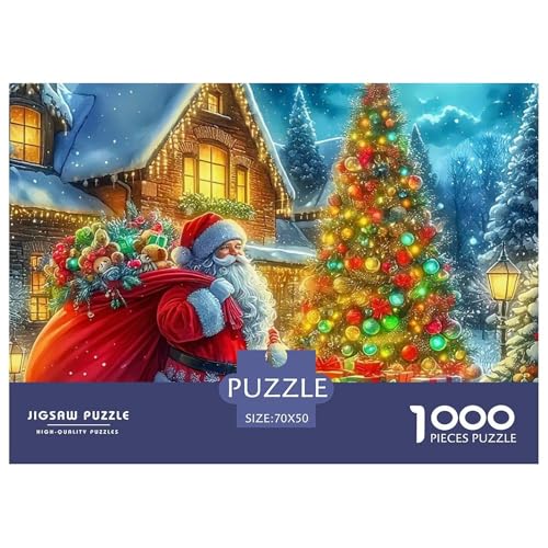 Weihnachtsmann-Puzzle mit 1000 Teilen, für Erwachsene, herausfordernde Spiele, Heimdekoration, 70 x 50 cm, 1000 Teile Weihnachtsmann-Puzzle mit 1000 Teilen, für Erwachsene, herausfordernde Spiele, Heimdekoration, 70 x 50 cm, 1000 Teile von VFQWPYAJN