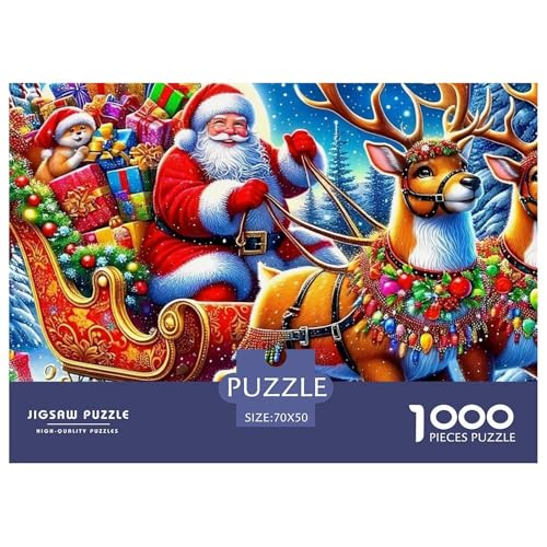 Weihnachtsmann-Puzzle mit 1000 Teilen, für Erwachsene und Kinder, herausfordernde Spiele, schöne Dekoration, 70 x 50 cm, 1000 Teile Weihnachtsmann-Puzzle mit 1000 Teilen, für Erwachsene und Kinder, herausfordernde Spiele, schöne Dekoration, 70 x 50 cm, 1000 Teile von VFQWPYAJN