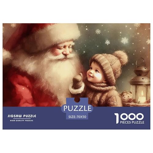 Weihnachtsmann-Puzzles für Erwachsene, 1000 Teile, Brainteasing-Spiele, schöne Dekoration, 70 x 50 cm, 1000 Stück Weihnachtsmann-Puzzles für Erwachsene, 1000 Teile, Brainteasing-Spiele, schöne Dekoration, 70 x 50 cm, 1000 Stück von VFQWPYAJN