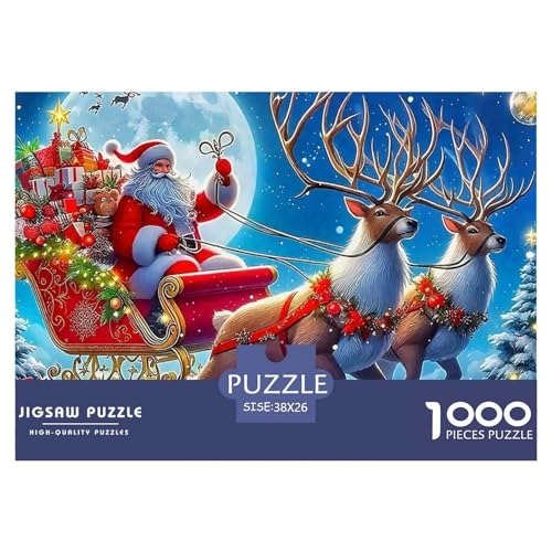 Weihnachtsmann-Puzzles für Erwachsene, 1000 Teile, Denkspiele, Heimdekoration, 38 x 26 cm, 1000 Stück Weihnachtsmann-Puzzles für Erwachsene, 1000 Teile, Denkspiele, Heimdekoration, 38 x 26 cm, 1000 Stück von VFQWPYAJN