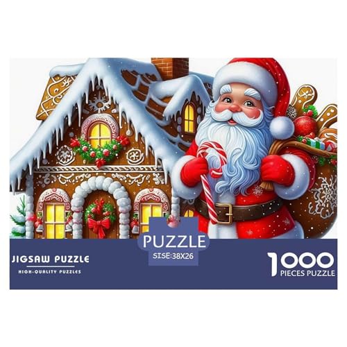 Weihnachtsmann-Puzzles für Erwachsene, 1000 Teile, Denkspiele, Heimdekoration, 38 x 26 cm, 1000 Stück Weihnachtsmann-Puzzles für Erwachsene, 1000 Teile, Denkspiele, Heimdekoration, 38 x 26 cm, 1000 Stück von VFQWPYAJN