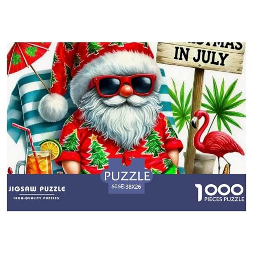 Weihnachtsmann-Puzzles für Erwachsene, 1000 Teile, Denkspiele, Heimdekoration, 38 x 26 cm, 1000 Stück Weihnachtsmann-Puzzles für Erwachsene, 1000 Teile, Denkspiele, Heimdekoration, 38 x 26 cm, 1000 Stück von VFQWPYAJN
