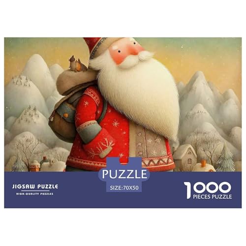 Weihnachtsmann-Puzzles für Erwachsene, 1000 Teile, Denkspiele, Heimdekoration, 70 x 50 cm, 1000 Stück Weihnachtsmann-Puzzles für Erwachsene, 1000 Teile, Denkspiele, Heimdekoration, 70 x 50 cm, 1000 Stück von VFQWPYAJN