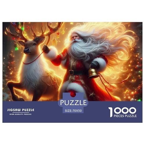 Weihnachtsmann-Puzzles für Erwachsene, 1000 Teile, Denkspiele, Heimdekoration, 70 x 50 cm, 1000 Stück Weihnachtsmann-Puzzles für Erwachsene, 1000 Teile, Denkspiele, Heimdekoration, 70 x 50 cm, 1000 Stück von VFQWPYAJN