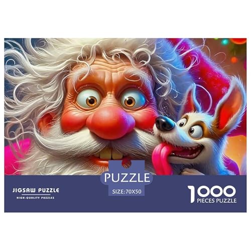 Weihnachtsmann-Puzzles für Erwachsene, 1000 Teile, herausfordernde Spiele, Heimdekoration, 70 x 50 cm, 1000 Stück Weihnachtsmann-Puzzles für Erwachsene, 1000 Teile, herausfordernde Spiele, Heimdekoration, 70 x 50 cm, 1000 Stück von VFQWPYAJN