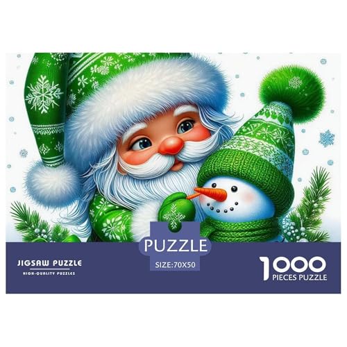 Weihnachtsmann-Puzzles für Erwachsene, 1000 Teile, herausfordernde Spiele, Heimdekoration, 70 x 50 cm, 1000 Stück Weihnachtsmann-Puzzles für Erwachsene, 1000 Teile, herausfordernde Spiele, Heimdekoration, 70 x 50 cm, 1000 Stück von VFQWPYAJN