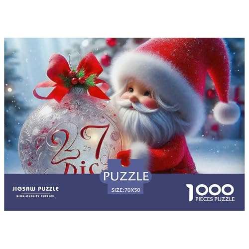 Weihnachtsmann-Puzzles für Erwachsene, 1000 Teile, herausfordernde Spiele, Heimdekoration, 70 x 50 cm, 1000 Stück Weihnachtsmann-Puzzles für Erwachsene, 1000 Teile, herausfordernde Spiele, Heimdekoration, 70 x 50 cm, 1000 Stück von VFQWPYAJN