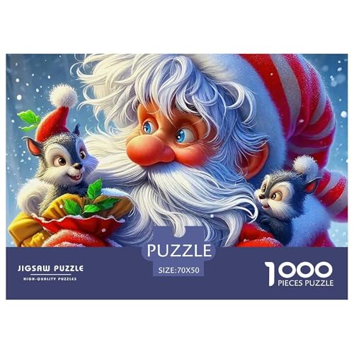 Weihnachtsmann-Puzzles für Erwachsene, 1000 Teile, herausfordernde Spiele, schöne Dekoration, 70 x 50 cm, 1000 Stück Weihnachtsmann-Puzzles für Erwachsene, 1000 Teile, herausfordernde Spiele, schöne Dekoration, 70 x 50 cm, 1000 Stück von VFQWPYAJN