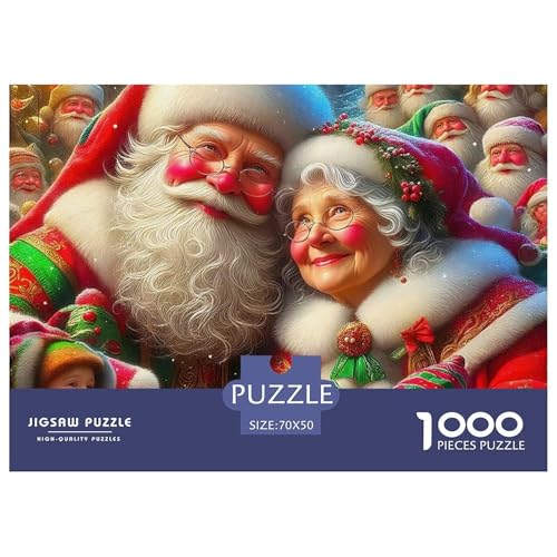 Weihnachtsmann-Puzzles für Erwachsene, 1000 Teile, lustige Denkspiele, schöne Dekoration, 70 x 50 cm, 1000 Teile Weihnachtsmann-Puzzles für Erwachsene, 1000 Teile, lustige Denkspiele, schöne Dekoration, 70 x 50 cm, 1000 Teile von VFQWPYAJN