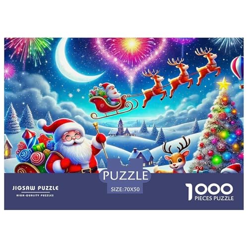 Weihnachtsmann-Puzzles für Erwachsene, 1000 Teile, lustige Denkspiele, schöne Dekoration, 70 x 50 cm, 1000 Teile Weihnachtsmann-Puzzles für Erwachsene, 1000 Teile, lustige Denkspiele, schöne Dekoration, 70 x 50 cm, 1000 Teile von VFQWPYAJN