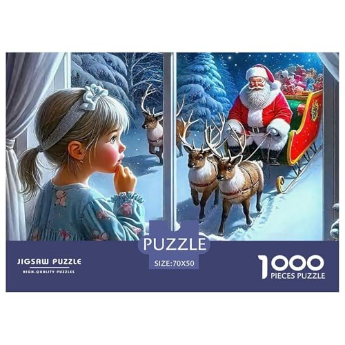 Weihnachtsmann-Puzzles für Erwachsene, 1000 Teile, lustige Denkspiele, schöne Dekoration, 70 x 50 cm, 1000 Teile Weihnachtsmann-Puzzles für Erwachsene, 1000 Teile, lustige Denkspiele, schöne Dekoration, 70 x 50 cm, 1000 Teile von VFQWPYAJN
