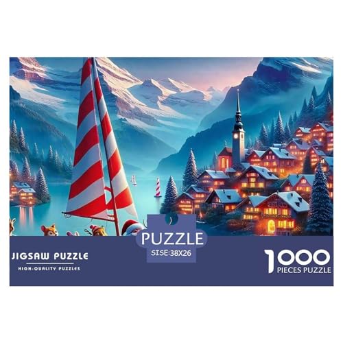 Weihnachtsmann-Puzzles für Erwachsene, 1000 Teile, lustige Lernspiele, Heimdekoration, 38 x 26 cm, 1000 Stück Weihnachtsmann-Puzzles für Erwachsene, 1000 Teile, lustige Lernspiele, Heimdekoration, 38 x 26 cm, 1000 Stück von VFQWPYAJN