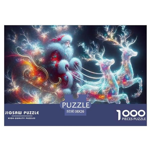 Weihnachtsmann-Puzzles für Erwachsene, 1000 Teile, lustige Lernspiele, Heimdekoration, 38 x 26 cm, 1000 Stück Weihnachtsmann-Puzzles für Erwachsene, 1000 Teile, lustige Lernspiele, Heimdekoration, 38 x 26 cm, 1000 Stück von VFQWPYAJN