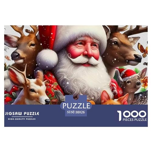 Weihnachtsmann-Puzzles für Erwachsene, 1000 Teile, lustige Lernspiele, Heimdekoration, 38 x 26 cm, 1000 Stück Weihnachtsmann-Puzzles für Erwachsene, 1000 Teile, lustige Lernspiele, Heimdekoration, 38 x 26 cm, 1000 Stück von VFQWPYAJN
