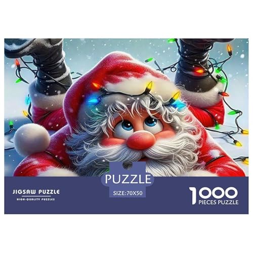 Weihnachtsmann-Puzzles für Erwachsene, 1000 Teile, lustige herausfordernde Spiele, schöne Dekoration, 70 x 50 cm, 1000 Teile Weihnachtsmann-Puzzles für Erwachsene, 1000 Teile, lustige herausfordernde Spiele, schöne Dekoration, 70 x 50 cm, 1000 Teile von VFQWPYAJN