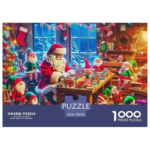 Weihnachtsmann-Puzzles für Erwachsene, 1000 Teile, lustige herausfordernde Spiele, schöne Dekoration, 70 x 50 cm, 1000 Teile Weihnachtsmann-Puzzles für Erwachsene, 1000 Teile, lustige herausfordernde Spiele, schöne Dekoration, 70 x 50 cm, 1000 Teile von VFQWPYAJN