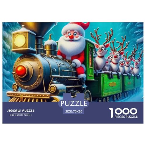 Weihnachtsmann-Puzzles für Erwachsene, 1000 Teile, lustige herausfordernde Spiele, schöne Dekoration, 70 x 50 cm, 1000 Teile Weihnachtsmann-Puzzles für Erwachsene, 1000 Teile, lustige herausfordernde Spiele, schöne Dekoration, 70 x 50 cm, 1000 Teile von VFQWPYAJN