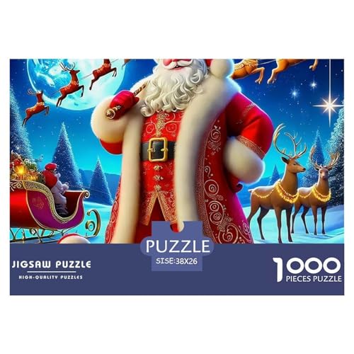 Weihnachtsmann-Puzzles für Erwachsene, 1000 Teile, lustiges Denkspiel, Heimdekoration, 38 x 26 cm, 1000 Teile Weihnachtsmann-Puzzles für Erwachsene, 1000 Teile, lustiges Denkspiel, Heimdekoration, 38 x 26 cm, 1000 Teile von VFQWPYAJN