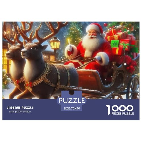 Weihnachtsmann-Puzzles für Erwachsene, 1000 Teile, lustiges Denkspiel, Heimdekoration, 70 x 50 cm, 1000 Teile Weihnachtsmann-Puzzles für Erwachsene, 1000 Teile, lustiges Denkspiel, Heimdekoration, 70 x 50 cm, 1000 Teile von VFQWPYAJN