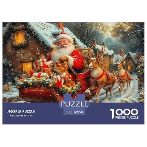 Weihnachtsmann-Puzzles für Erwachsene, 1000 Teile, lustiges Denkspiel, Heimdekoration, 70 x 50 cm, 1000 Teile Weihnachtsmann-Puzzles für Erwachsene, 1000 Teile, lustiges Denkspiel, Heimdekoration, 70 x 50 cm, 1000 Teile von VFQWPYAJN
