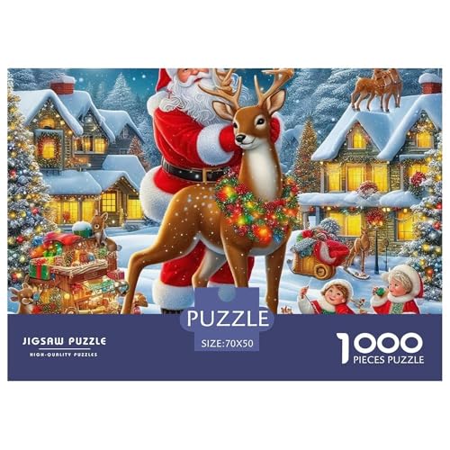 Weihnachtsmann-Puzzles für Erwachsene, Lernspiele, schöne Dekoration, 70 x 50 cm, 1000 Stück Weihnachtsmann-Puzzles für Erwachsene, Lernspiele, schöne Dekoration, 70 x 50 cm, 1000 Stück von VFQWPYAJN