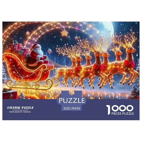 Weihnachtsmann-Puzzles für Erwachsene, Lernspiele, schöne Dekoration, 70 x 50 cm, 1000 Stück Weihnachtsmann-Puzzles für Erwachsene, Lernspiele, schöne Dekoration, 70 x 50 cm, 1000 Stück von VFQWPYAJN