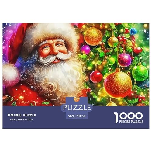 Weihnachtsmann-Puzzles für Erwachsene, Lernspiele, schöne Dekoration, 70 x 50 cm, 1000 Stück Weihnachtsmann-Puzzles für Erwachsene, Lernspiele, schöne Dekoration, 70 x 50 cm, 1000 Stück von VFQWPYAJN