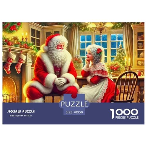 Weihnachtsmann-Puzzles für Erwachsene, Lernspiele, schöne Dekoration, 70 x 50 cm, 1000 Stück Weihnachtsmann-Puzzles für Erwachsene, Lernspiele, schöne Dekoration, 70 x 50 cm, 1000 Stück von VFQWPYAJN