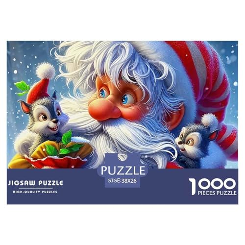 Weihnachtsmann-Puzzles für Erwachsene, herausfordernde Spiele, Heimdekoration, 38 x 26 cm, 1000 Stück Weihnachtsmann-Puzzles für Erwachsene, herausfordernde Spiele, Heimdekoration, 38 x 26 cm, 1000 Stück von VFQWPYAJN