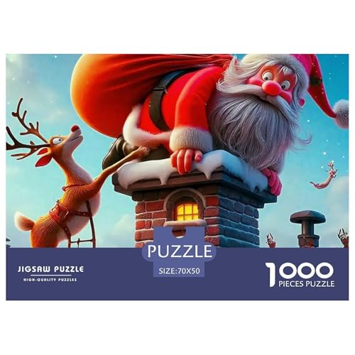 Weihnachtsmann-Puzzles für Erwachsene, herausfordernde Spiele, Heimdekoration, 70 x 50 cm, 1000 Stück Weihnachtsmann-Puzzles für Erwachsene, herausfordernde Spiele, Heimdekoration, 70 x 50 cm, 1000 Stück von VFQWPYAJN