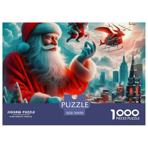 Weihnachtsmann-Puzzles für Erwachsene, herausfordernde Spiele, schöne Dekoration, 70 x 50 cm, 1000 Stück Weihnachtsmann-Puzzles für Erwachsene, herausfordernde Spiele, schöne Dekoration, 70 x 50 cm, 1000 Stück von VFQWPYAJN