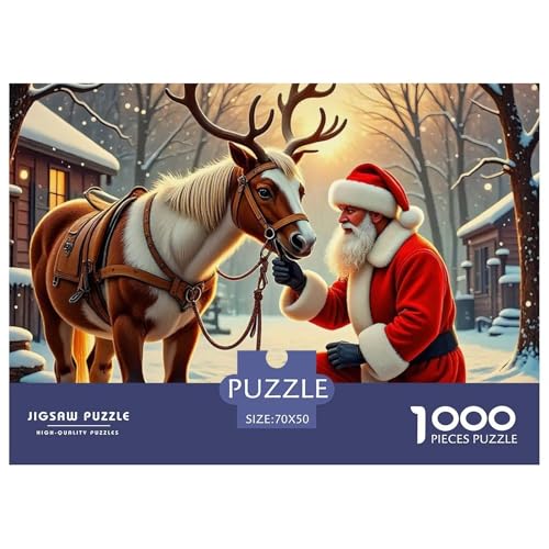 Weihnachtsmann-Puzzles für Erwachsene, herausfordernde Spiele, schöne Dekoration, 70 x 50 cm, 1000 Stück Weihnachtsmann-Puzzles für Erwachsene, herausfordernde Spiele, schöne Dekoration, 70 x 50 cm, 1000 Stück von VFQWPYAJN