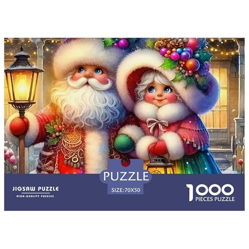 Weihnachtsmann-Puzzles für Erwachsene, herausfordernde Spiele, schöne Dekoration, 70 x 50 cm, 1000 Stück Weihnachtsmann-Puzzles für Erwachsene, herausfordernde Spiele, schöne Dekoration, 70 x 50 cm, 1000 Stück von VFQWPYAJN