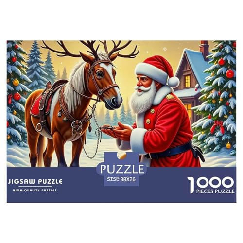 Weihnachtsmann-Puzzles für Erwachsene, lustige Denkspiele, schöne Dekoration, 38 x 26 cm, 1000 Teile Weihnachtsmann-Puzzles für Erwachsene, lustige Denkspiele, schöne Dekoration, 38 x 26 cm, 1000 Teile von VFQWPYAJN