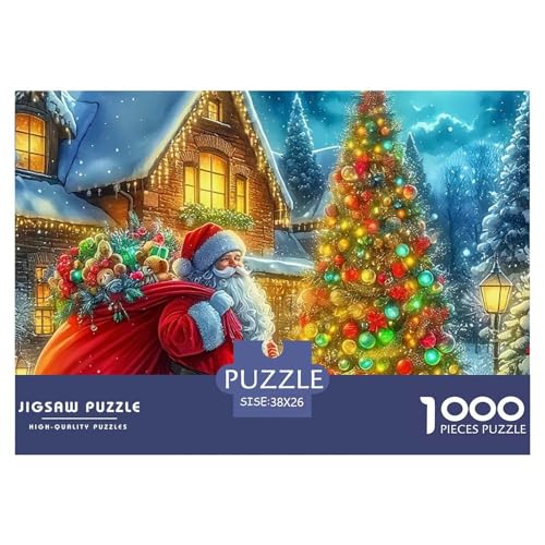 Weihnachtsmann-Puzzles für Erwachsene, lustige Denkspiele, schöne Dekoration, 38 x 26 cm, 1000 Teile Weihnachtsmann-Puzzles für Erwachsene, lustige Denkspiele, schöne Dekoration, 38 x 26 cm, 1000 Teile von VFQWPYAJN