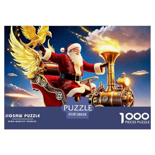 Weihnachtsmann-Puzzles für Erwachsene, lustige Denkspiele, schöne Dekoration, 38 x 26 cm, 1000 Teile Weihnachtsmann-Puzzles für Erwachsene, lustige Denkspiele, schöne Dekoration, 38 x 26 cm, 1000 Teile von VFQWPYAJN