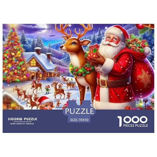 Weihnachtsmann-Puzzles für Erwachsene, lustige Lernspiele, Heimdekoration, 70 x 50 cm, 1000 Stück Weihnachtsmann-Puzzles für Erwachsene, lustige Lernspiele, Heimdekoration, 70 x 50 cm, 1000 Stück von VFQWPYAJN