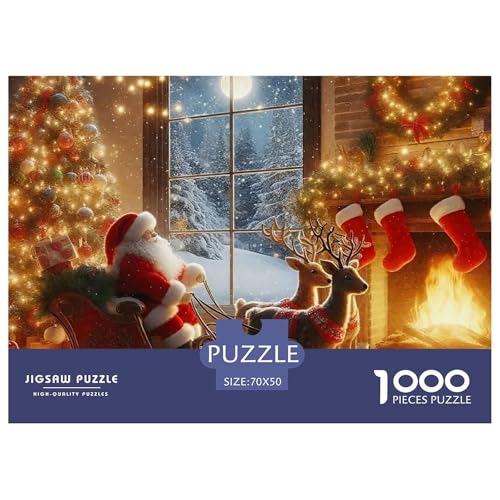 Weihnachtsmann-Puzzles für Erwachsene, lustige Lernspiele, schöne Dekoration, 70 x 50 cm, 1000 Stück Weihnachtsmann-Puzzles für Erwachsene, lustige Lernspiele, schöne Dekoration, 70 x 50 cm, 1000 Stück von VFQWPYAJN