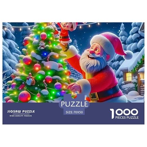 Weihnachtsmann-Puzzles für Erwachsene und Kinder, 1000 Teile, Brainteasing-Spiele, schöne Dekoration, 70 x 50 cm, 1000 Stück Weihnachtsmann-Puzzles für Erwachsene und Kinder, 1000 Teile, Brainteasing-Spiele, schöne Dekoration, 70 x 50 cm, 1000 Stück von VFQWPYAJN