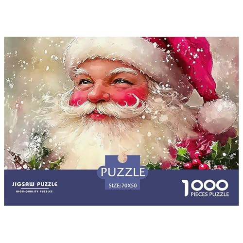 Weihnachtsmann-Puzzles für Erwachsene und Kinder, 1000 Teile, Brainteasing-Spiele, schöne Dekoration, 70 x 50 cm, 1000 Stück Weihnachtsmann-Puzzles für Erwachsene und Kinder, 1000 Teile, Brainteasing-Spiele, schöne Dekoration, 70 x 50 cm, 1000 Stück von VFQWPYAJN
