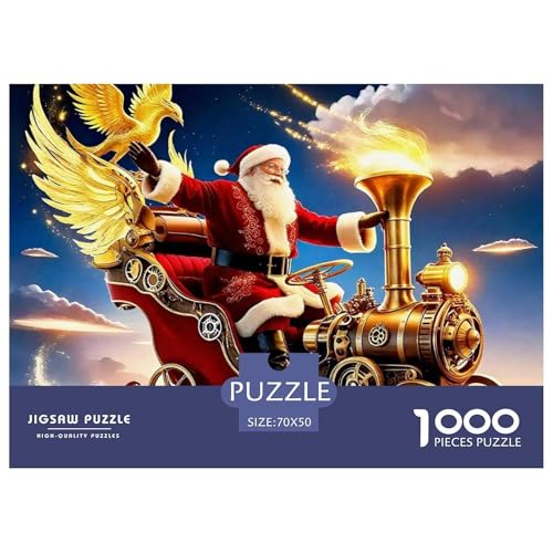 Weihnachtsmann-Puzzles für Erwachsene und Kinder, 1000 Teile, Brainteasing-Spiele, schöne Dekoration, 70 x 50 cm, 1000 Stück Weihnachtsmann-Puzzles für Erwachsene und Kinder, 1000 Teile, Brainteasing-Spiele, schöne Dekoration, 70 x 50 cm, 1000 Stück von VFQWPYAJN