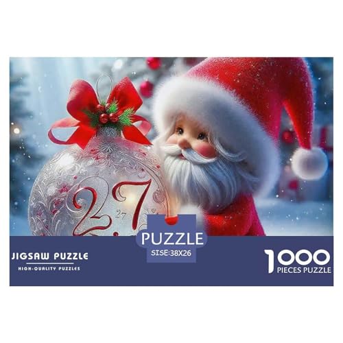 Weihnachtsmann-Puzzles für Erwachsene und Kinder, 1000 Teile, Lernspiele, Heimdekoration, 38 x 26 cm, 1000 Stück Weihnachtsmann-Puzzles für Erwachsene und Kinder, 1000 Teile, Lernspiele, Heimdekoration, 38 x 26 cm, 1000 Stück von VFQWPYAJN