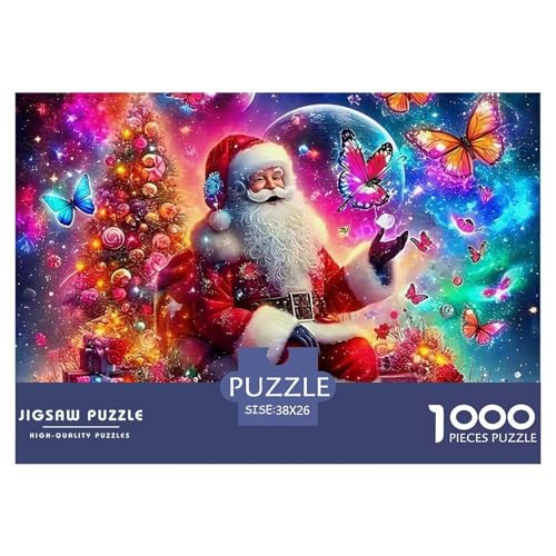 Weihnachtsmann-Puzzles für Erwachsene und Kinder, 1000 Teile, Lernspiele, Heimdekoration, 38 x 26 cm, 1000 Stück Weihnachtsmann-Puzzles für Erwachsene und Kinder, 1000 Teile, Lernspiele, Heimdekoration, 38 x 26 cm, 1000 Stück von VFQWPYAJN