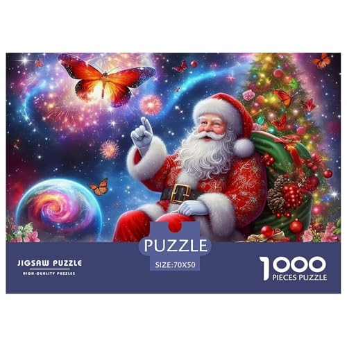 Weihnachtsmann-Puzzles für Erwachsene und Kinder, 1000 Teile, Lernspiele, Heimdekoration, 70 x 50 cm, 1000 Stück Weihnachtsmann-Puzzles für Erwachsene und Kinder, 1000 Teile, Lernspiele, Heimdekoration, 70 x 50 cm, 1000 Stück von VFQWPYAJN