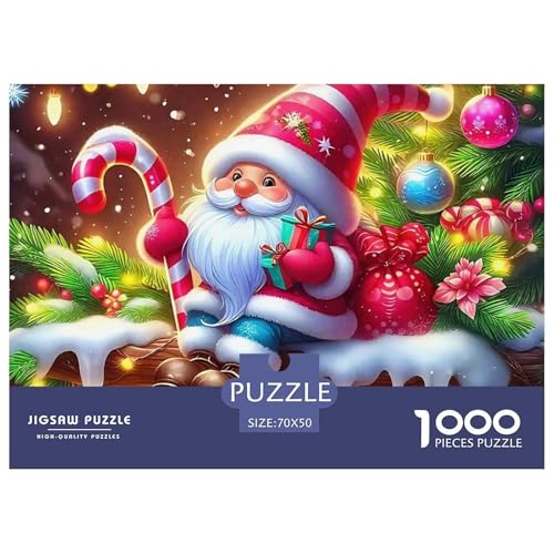 Weihnachtsmann-Puzzles für Erwachsene und Kinder, 1000 Teile, Lernspiele, Heimdekoration, 70 x 50 cm, 1000 Stück Weihnachtsmann-Puzzles für Erwachsene und Kinder, 1000 Teile, Lernspiele, Heimdekoration, 70 x 50 cm, 1000 Stück von VFQWPYAJN