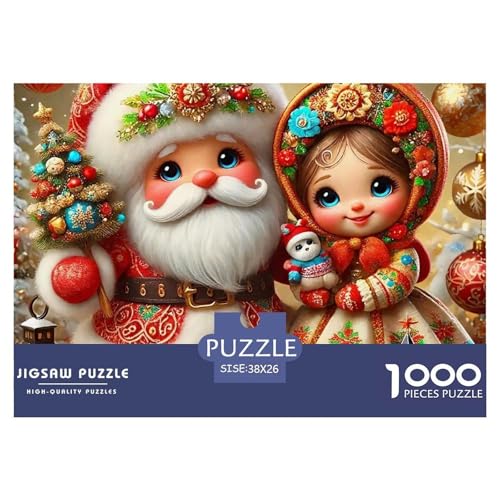 Weihnachtsmann-Puzzles für Erwachsene und Kinder, 1000 Teile, Lernspiele, schöne Dekoration, 38 x 26 cm, 1000 Stück Weihnachtsmann-Puzzles für Erwachsene und Kinder, 1000 Teile, Lernspiele, schöne Dekoration, 38 x 26 cm, 1000 Stück von VFQWPYAJN