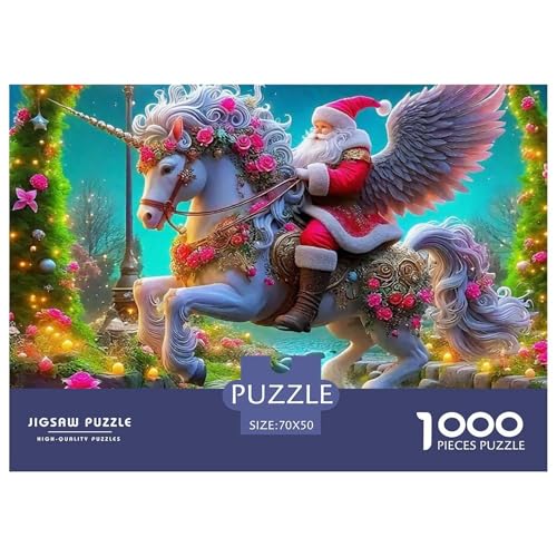 Weihnachtsmann-Puzzles für Erwachsene und Kinder, 1000 Teile, Lernspiele, schöne Dekoration, 70 x 50 cm, 1000 Stück Weihnachtsmann-Puzzles für Erwachsene und Kinder, 1000 Teile, Lernspiele, schöne Dekoration, 70 x 50 cm, 1000 Stück von VFQWPYAJN