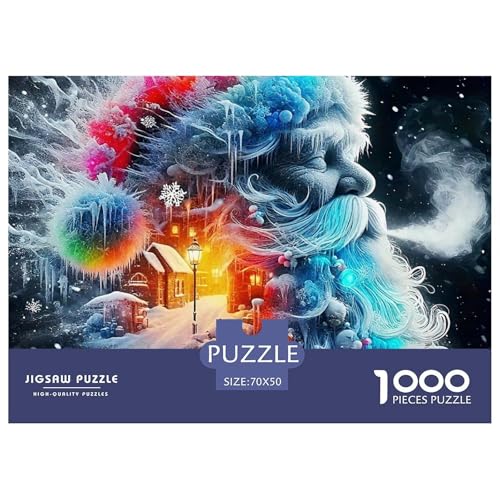 Weihnachtsmann-Puzzles für Erwachsene und Kinder, 1000 Teile, Lernspiele, schöne Dekoration, 70 x 50 cm, 1000 Stück Weihnachtsmann-Puzzles für Erwachsene und Kinder, 1000 Teile, Lernspiele, schöne Dekoration, 70 x 50 cm, 1000 Stück von VFQWPYAJN